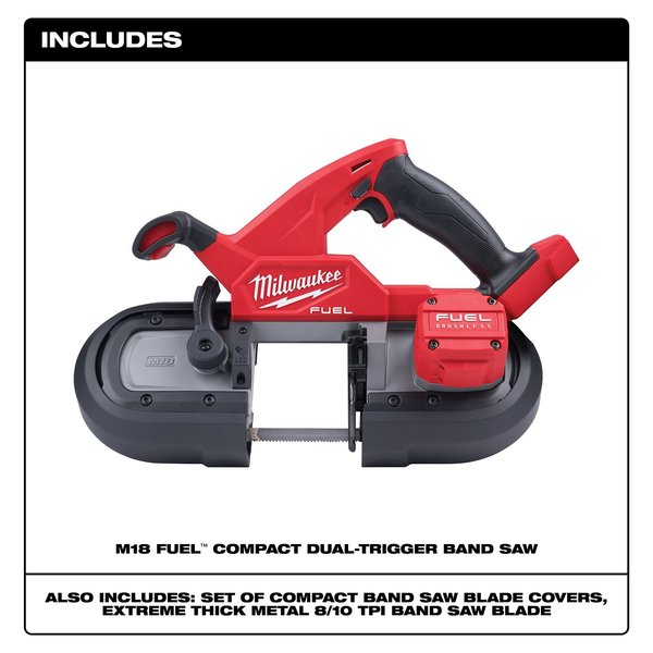 Portable Band Saw, 18V DC, 35 3/8 in Blade Length