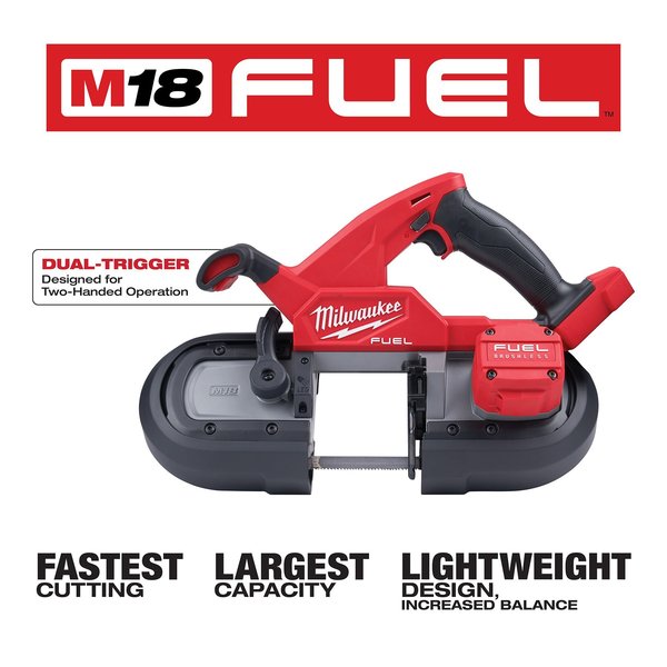 Portable Band Saw, 18V DC, 35 3/8 in Blade Length