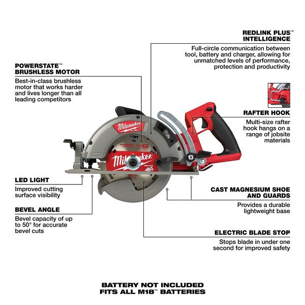 M18 FUEL 7-1/4 in. Rear Handle Circular Saw (Tool Only)