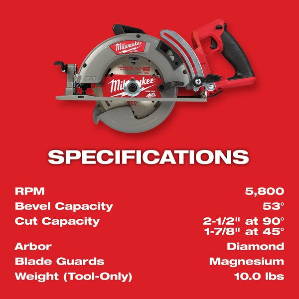 M18 FUEL 7-1/4 in. Rear Handle Circular Saw (Tool Only)