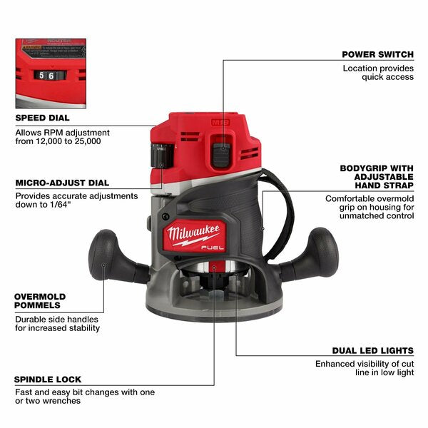M18 FUEL 1/2 in. Router (Tool Only)