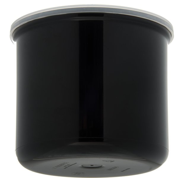 Crock w/Lid, 4 qt., Black, PK6