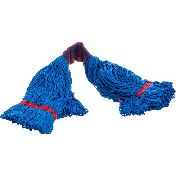 Looped-End Wet Mop, Blue, Microfiber, PK12, 36942014