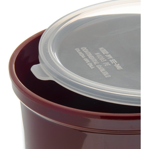 Crock w/Lid, 1.5 qt., Brown, PK6
