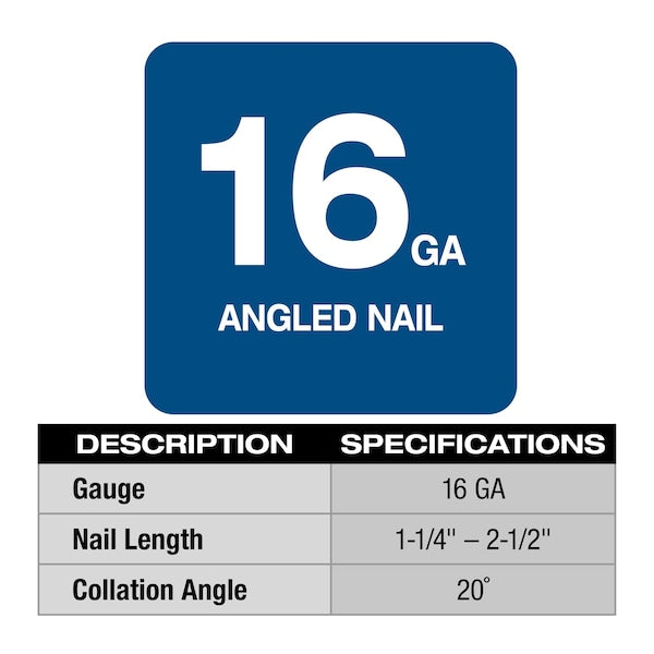 M18 FUEL 16 Gauge Angled Finish Nailer Kit