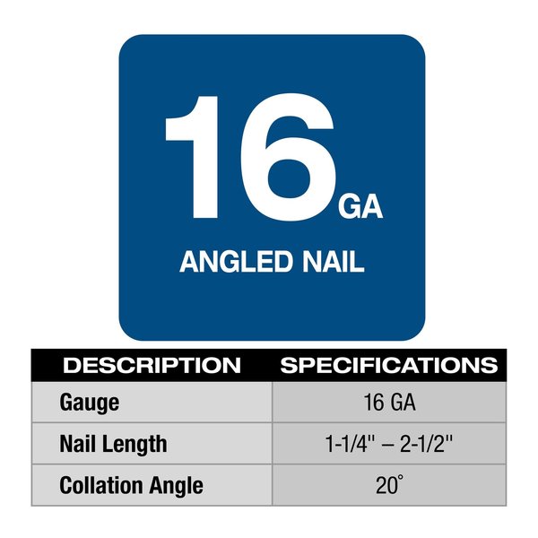 M18 FUEL 16 Gauge Angled Finish Nailer (Tool Only)
