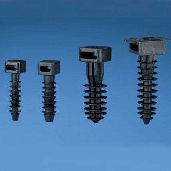 Cable Tie Mount, Masonry Push Barb, PK50