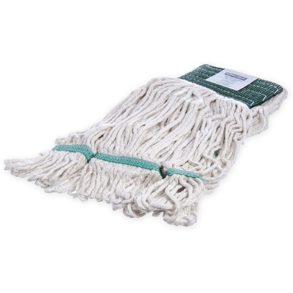 Medium Looped-End Wet Mop, Green Band, PK12, 369551B00