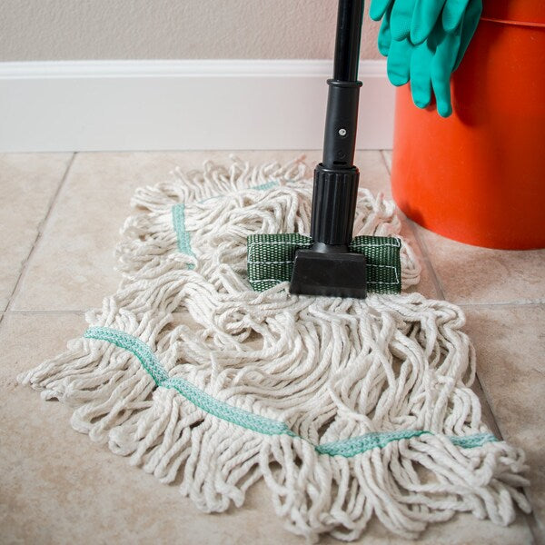 Medium Looped-End Wet Mop, Green Band, PK12, 369551B00