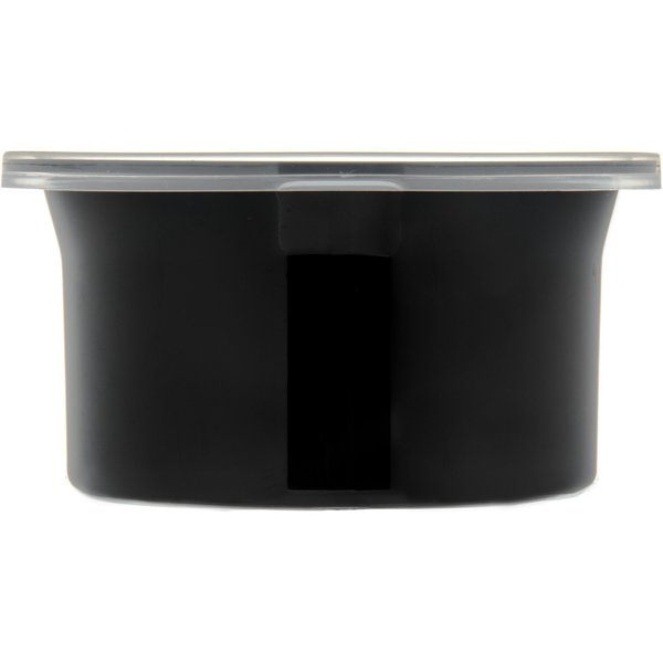 Crock w/Lid, 0.6 qt., Black, PK12