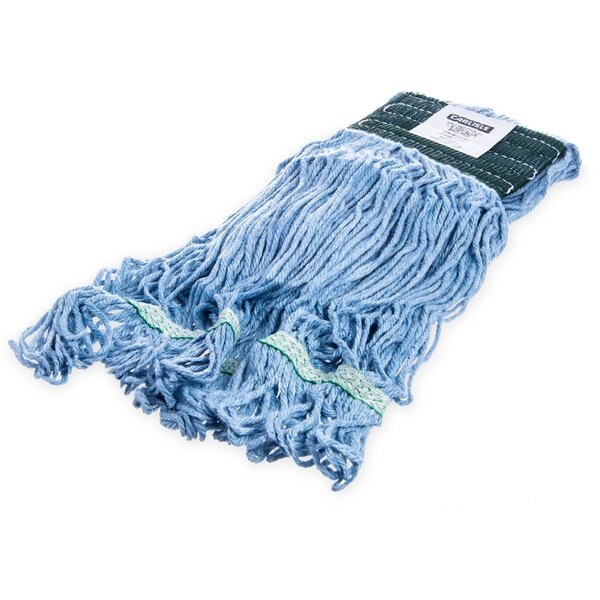Medium Looped-End Wet Mop, Green Band, PK12, 369448B14