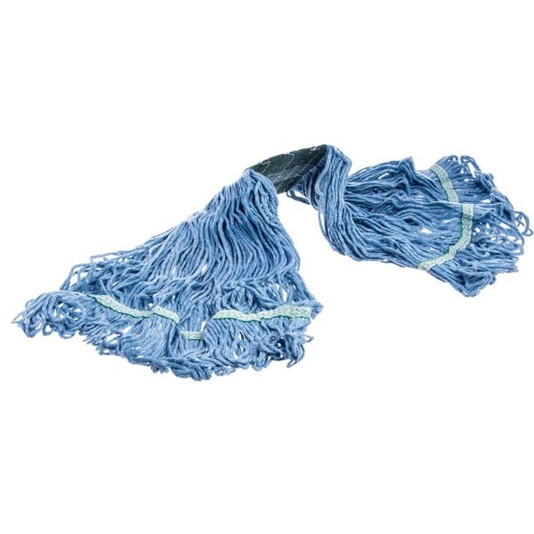 Medium Looped-End Wet Mop, Green Band, PK12, 369448B14