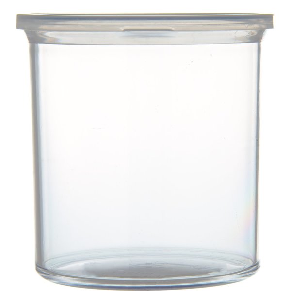 Crock w/Lid, 1.2 qt., Clear, PK12