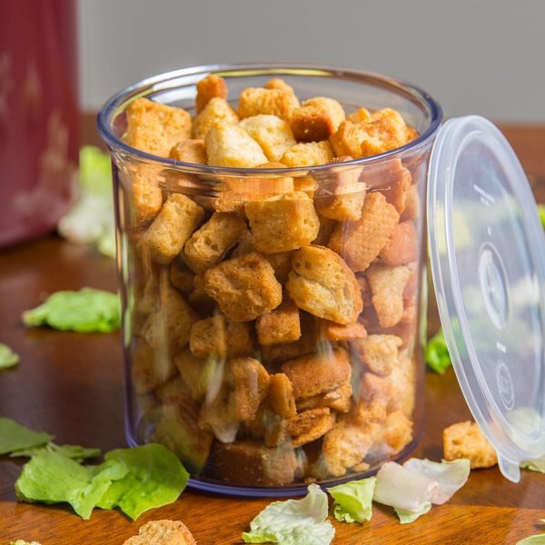 Crock w/Lid, 1.2 qt., Clear, PK12