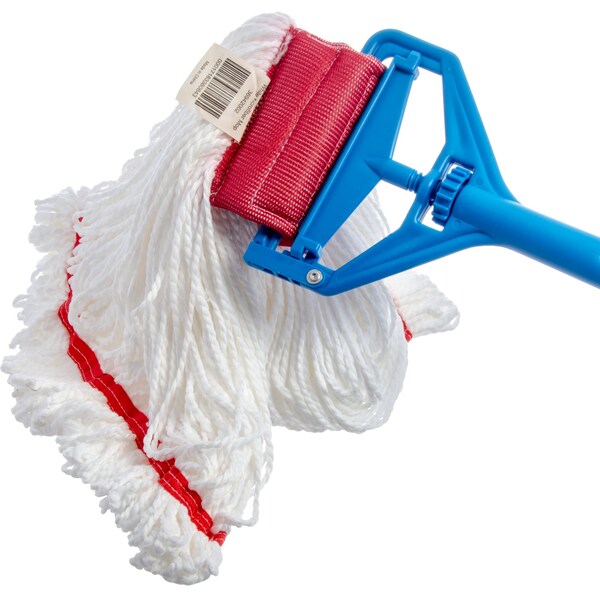 Looped-End Wet Mop, White, Microfiber, PK12