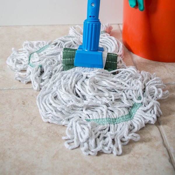 Medium Looped-End Wet Mop, Green Band, PK12, 369418B00