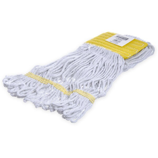 Small Band Mop, Looped-End, Yellow Band, PK12