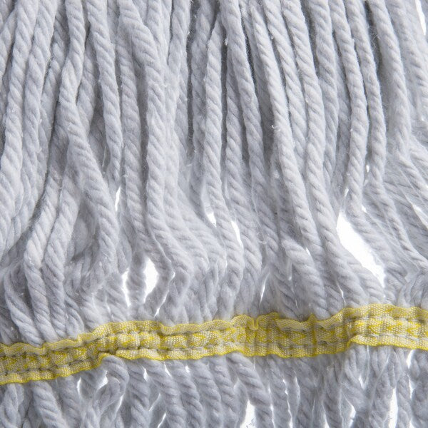 Small Band Mop, Looped-End, Yellow Band, PK12