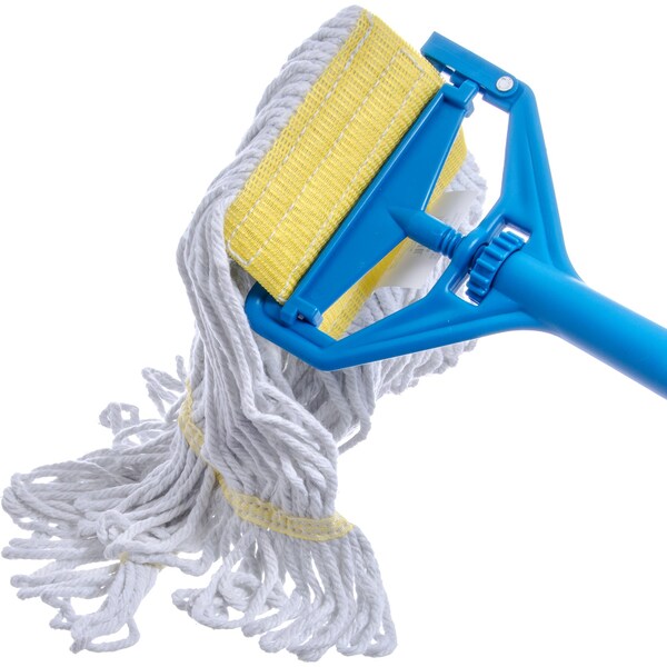 Small Band Mop, Looped-End, Yellow Band, PK12