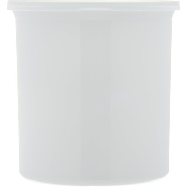 Crock w/Lid, 1.2 qt., White, PK12