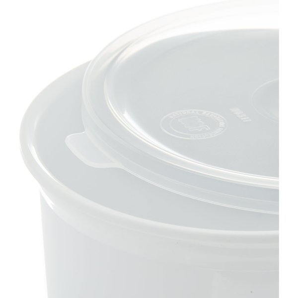 Crock w/Lid, 1.2 qt., White, PK12