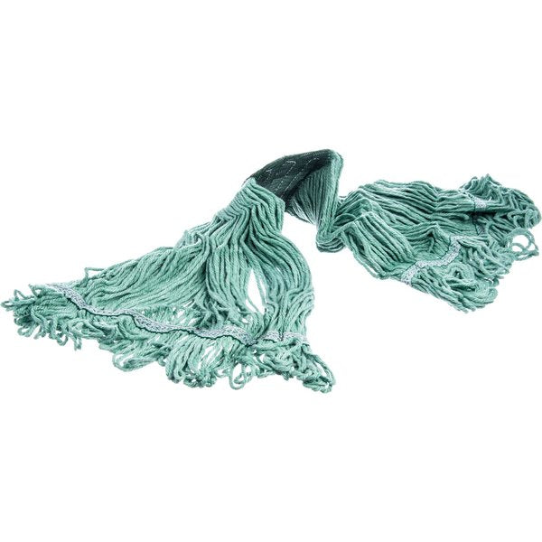 Medium Looped-End Wet Mop, Green Band, PK12, 369478B09