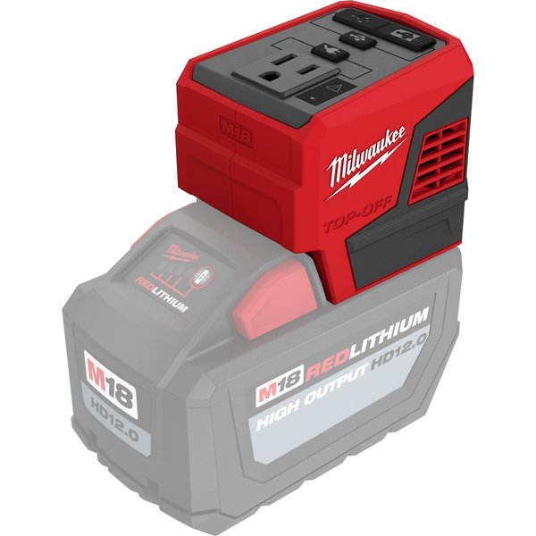 Power Supply, 175 W, 18V DC, 1 Outlet, 0.8 lb, For Use With Milwaukee M18 Batteries