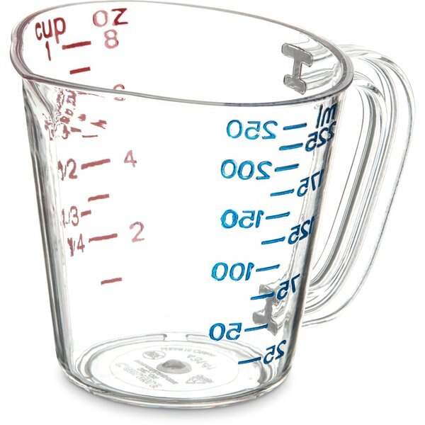 Commercial Measuring Cup, 1 c, Clr, PK12