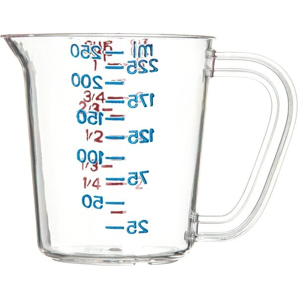 Commercial Measuring Cup, 1 c, Clr, PK12