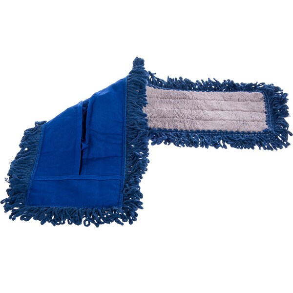 5 in x 24 in Launderable Dust Mop, Blue, PK12