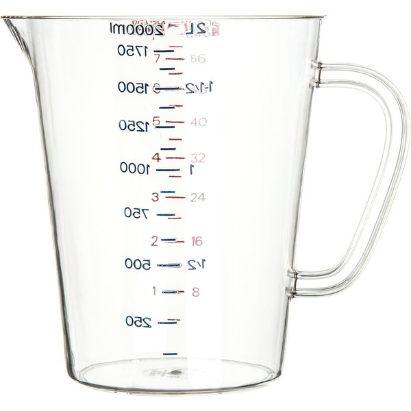 Commercial Measuring Cup, 1/2 gal., Cl, PK6
