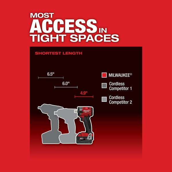 M18 FUEL 1/2 in. Compact Impact Wrench with Pin Detent (Tool Only)