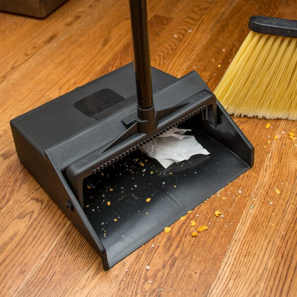 Lobby Dust Pan w/2-Pc Handle, Black