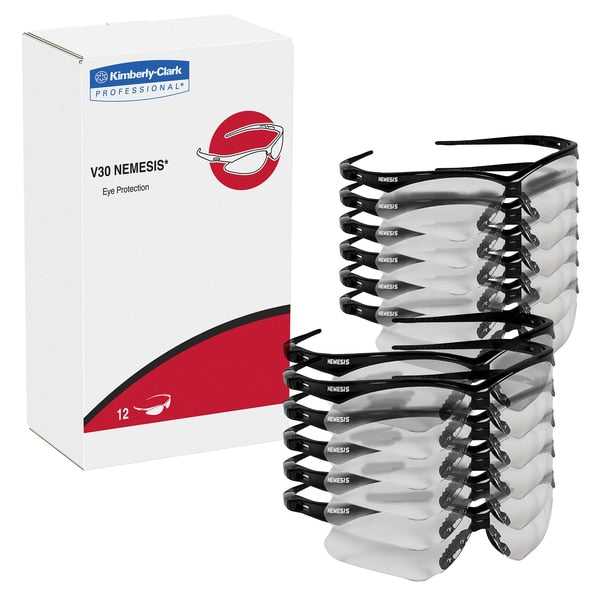 Nemesis Readers Safety Glasses, Clear Lenses, +1.0 Diopters, Clear Frame, Unisex, 1 Pair