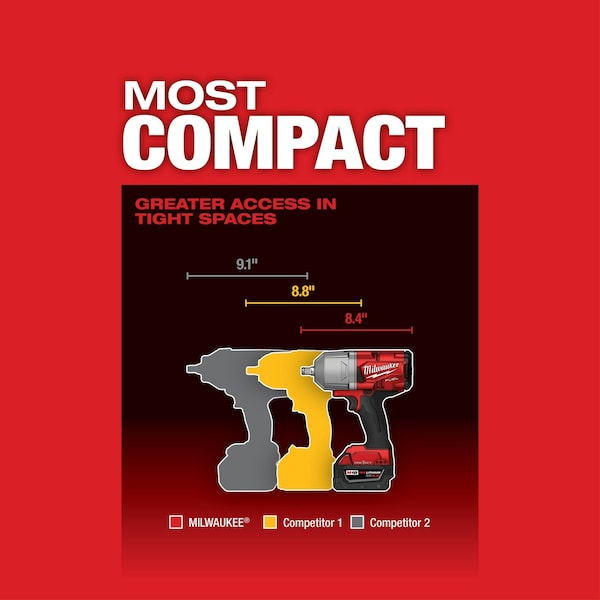 M18 FUEL w/ ONE-KEY High Torque Impact Wrench 1/2 in. Friction Ring