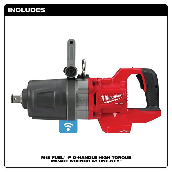 M18 FUEL 1 in. D-Handle High Torque Impact Wrench with ONE-KEY (Tool Only)