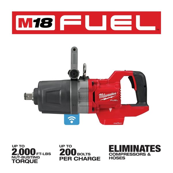 M18 FUEL 1 in. D-Handle High Torque Impact Wrench with ONE-KEY (Tool Only)