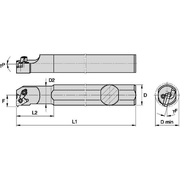 Thread Turning Toolholder, S0612LSER2