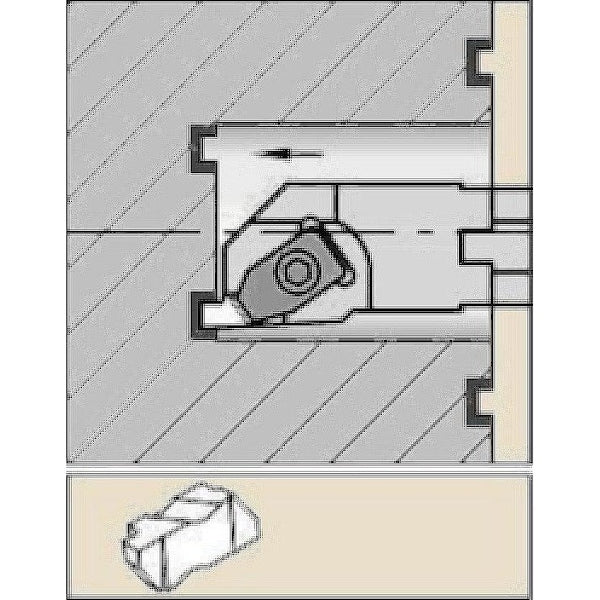 Indexable Thread Turning Tool Holder, A20UNSR3, 14 in L, High Speed Steel, Top Notch Insert Shape
