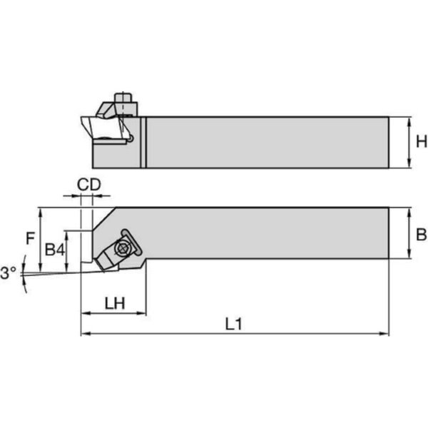 Thread Turning Toolholder, NSR206D