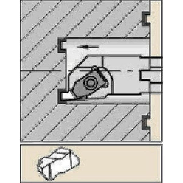 Indexable Thread Turning Tool Holder, A32VNSL3, 16 in L, High Speed Steel, Top Notch Insert Shape
