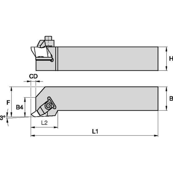 Thread Turning Toolholder, NSL2525M2