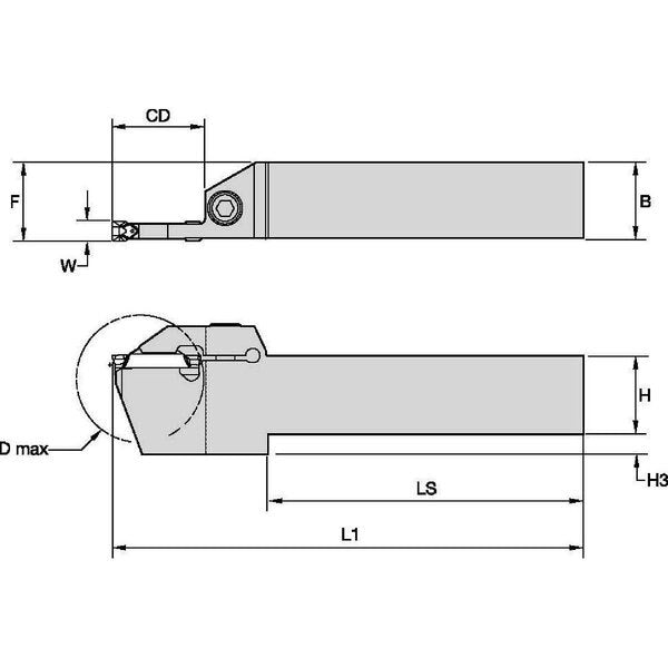 Thread Turning Toolholder, WMTSR125100