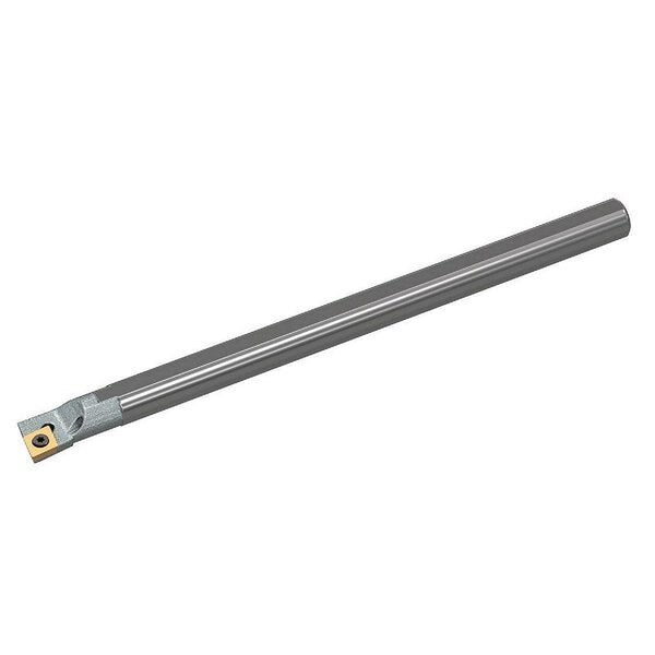 Indexable Boring Bar, A06MSCLPR2, 6 in L, High Speed Steel, 80 Degrees  Diamond Insert Shape