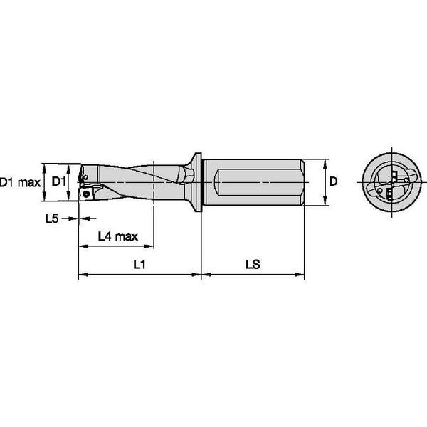 Indexable Insert Drill, 40.00mm, TCF
