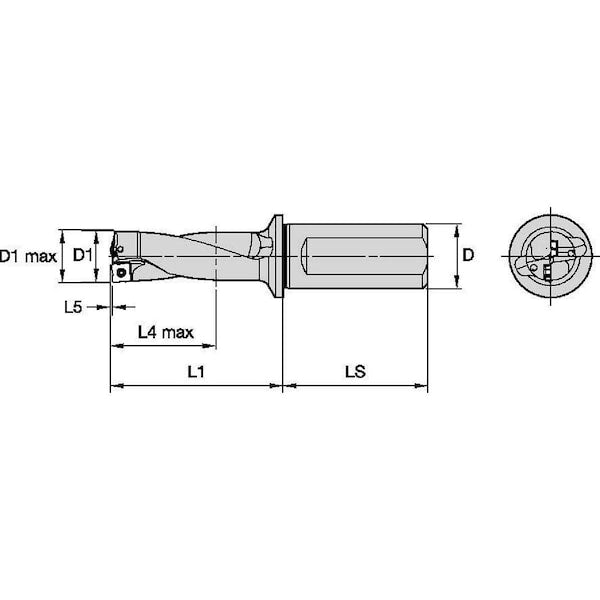 Indexable Insert Drill, 40.00mm, TCF