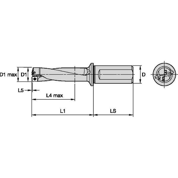 Indexable Insert Drill, 40.00mm, TCF