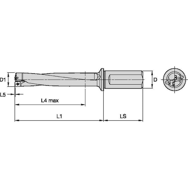 Indexable Insert Drill, 40.00mm, TCF