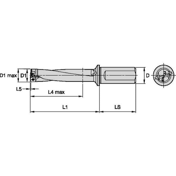 Indexable Insert Drill, 40.00mm, TCF