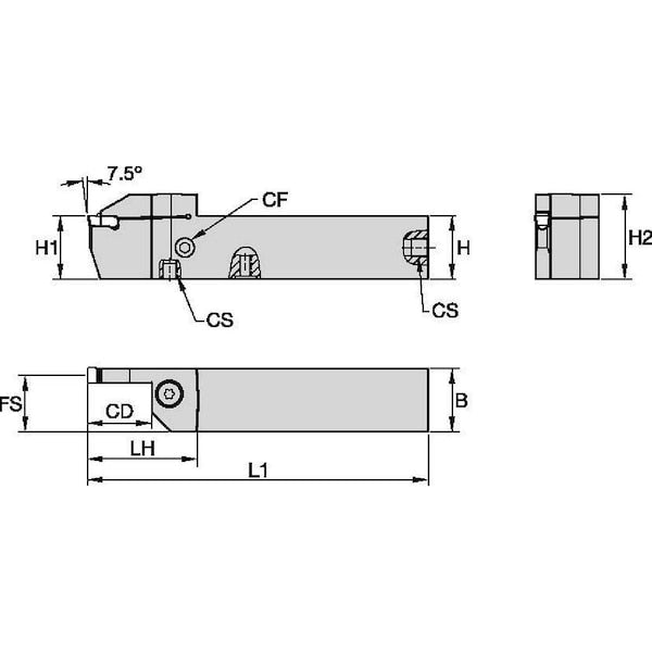 Thread Turning Toolholder, WGCSM, HSS